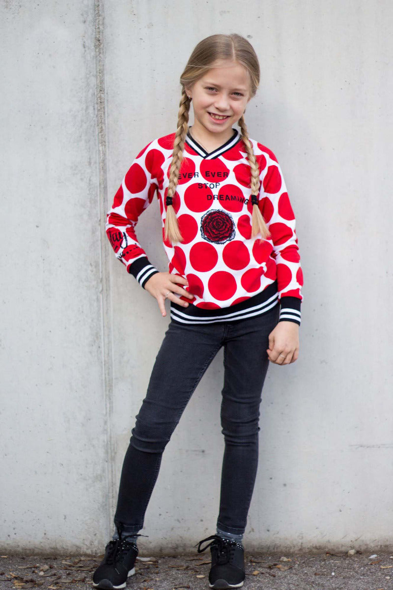Papierschnittmuster Pullover Vicky Kinder von Fadenkäfer