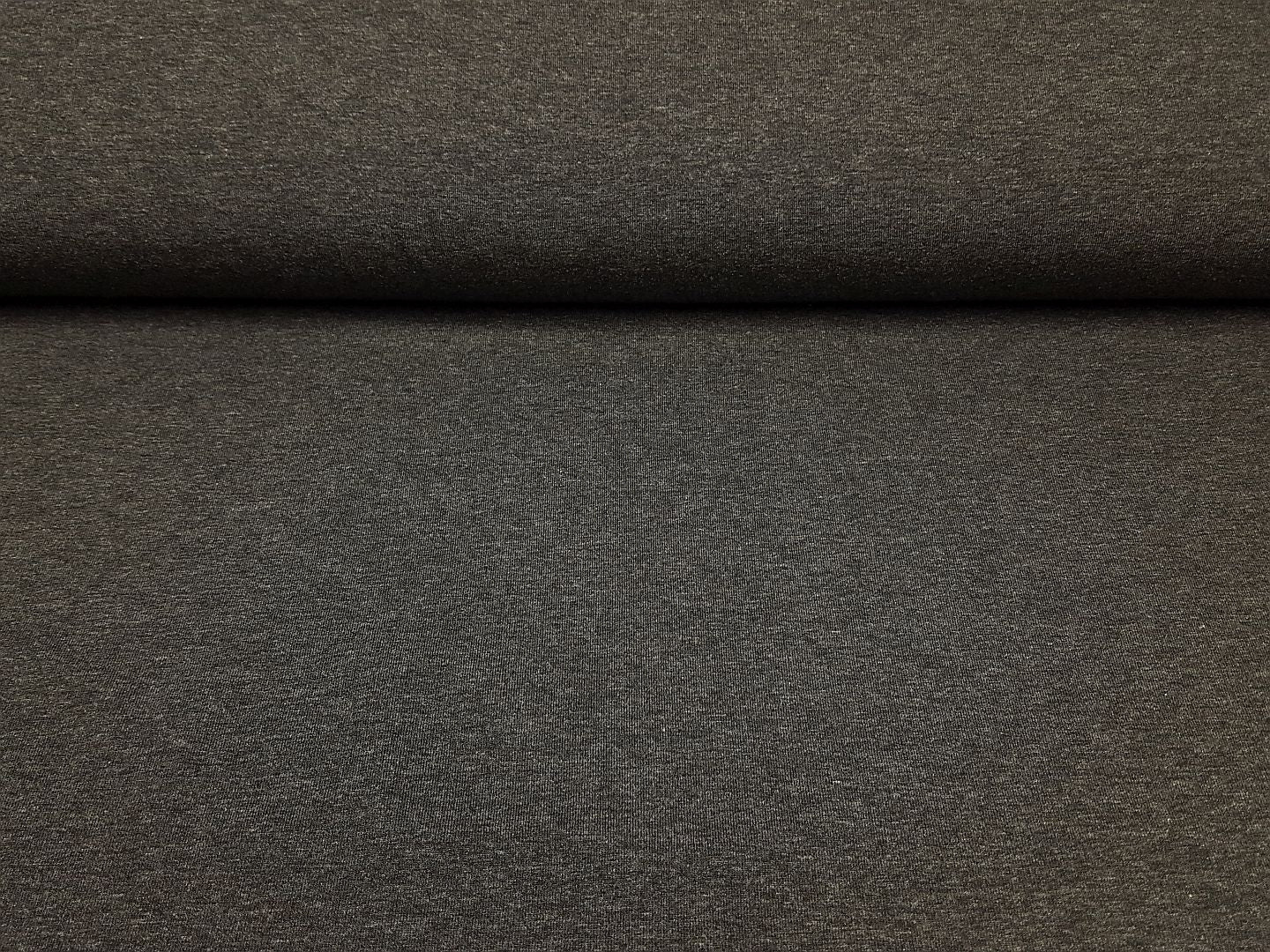 Viskosejersey dunkelgrau melange