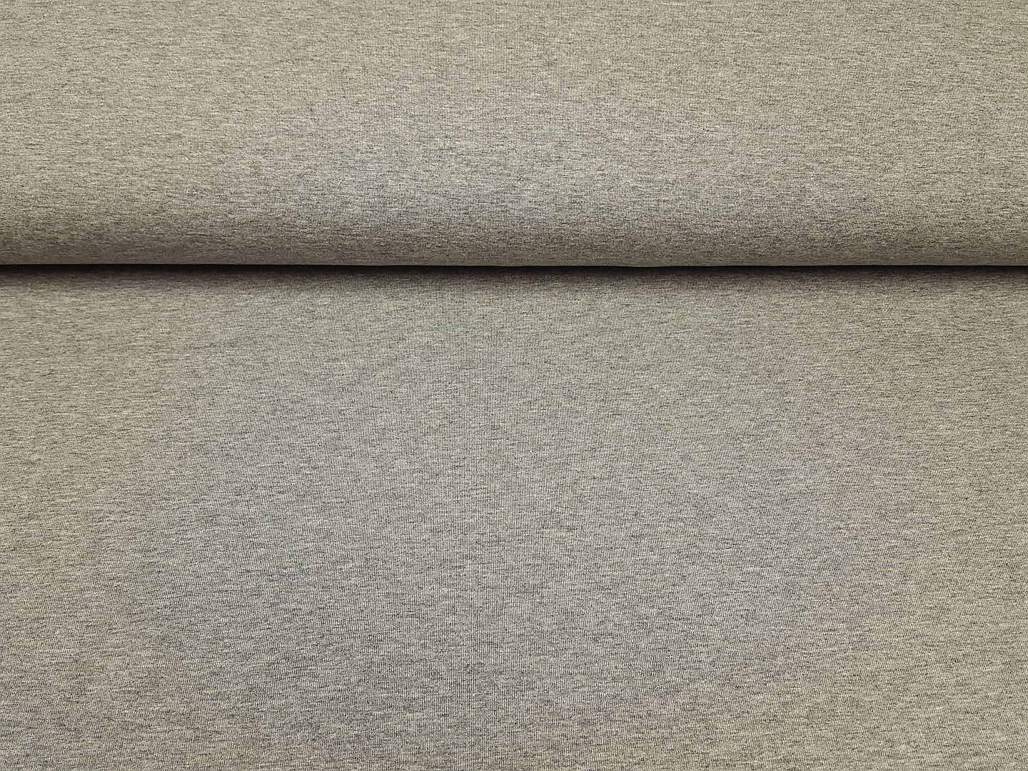 Viskosejersey grau melange