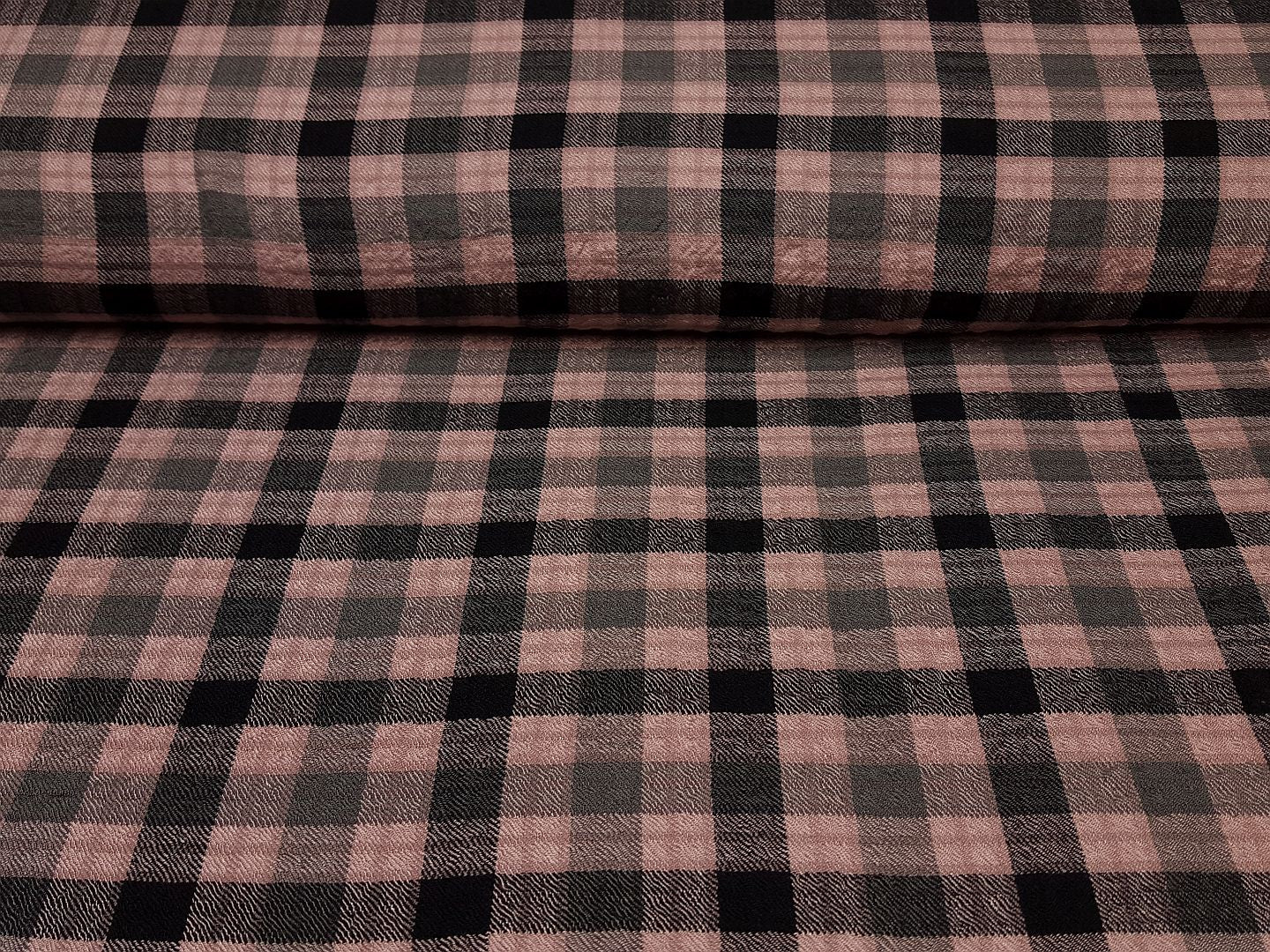 Washed checks altrosa/schwarz