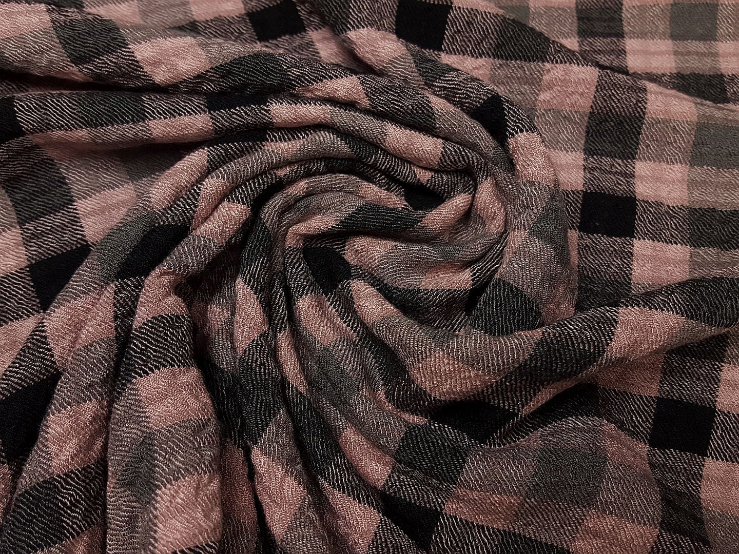Washed checks altrosa/schwarz