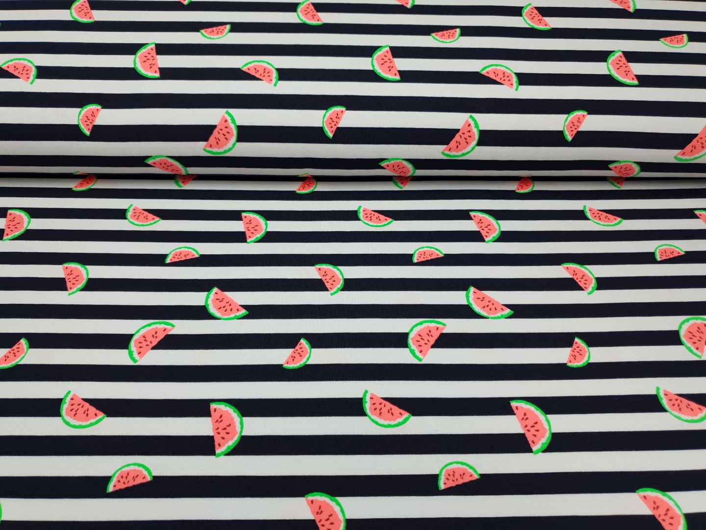 Watermelon & Stripes nachtblau/offwhite/neon pink