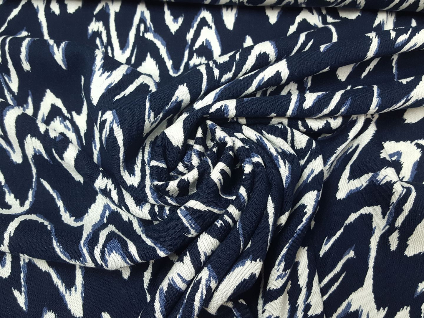 Waves denim/weiss