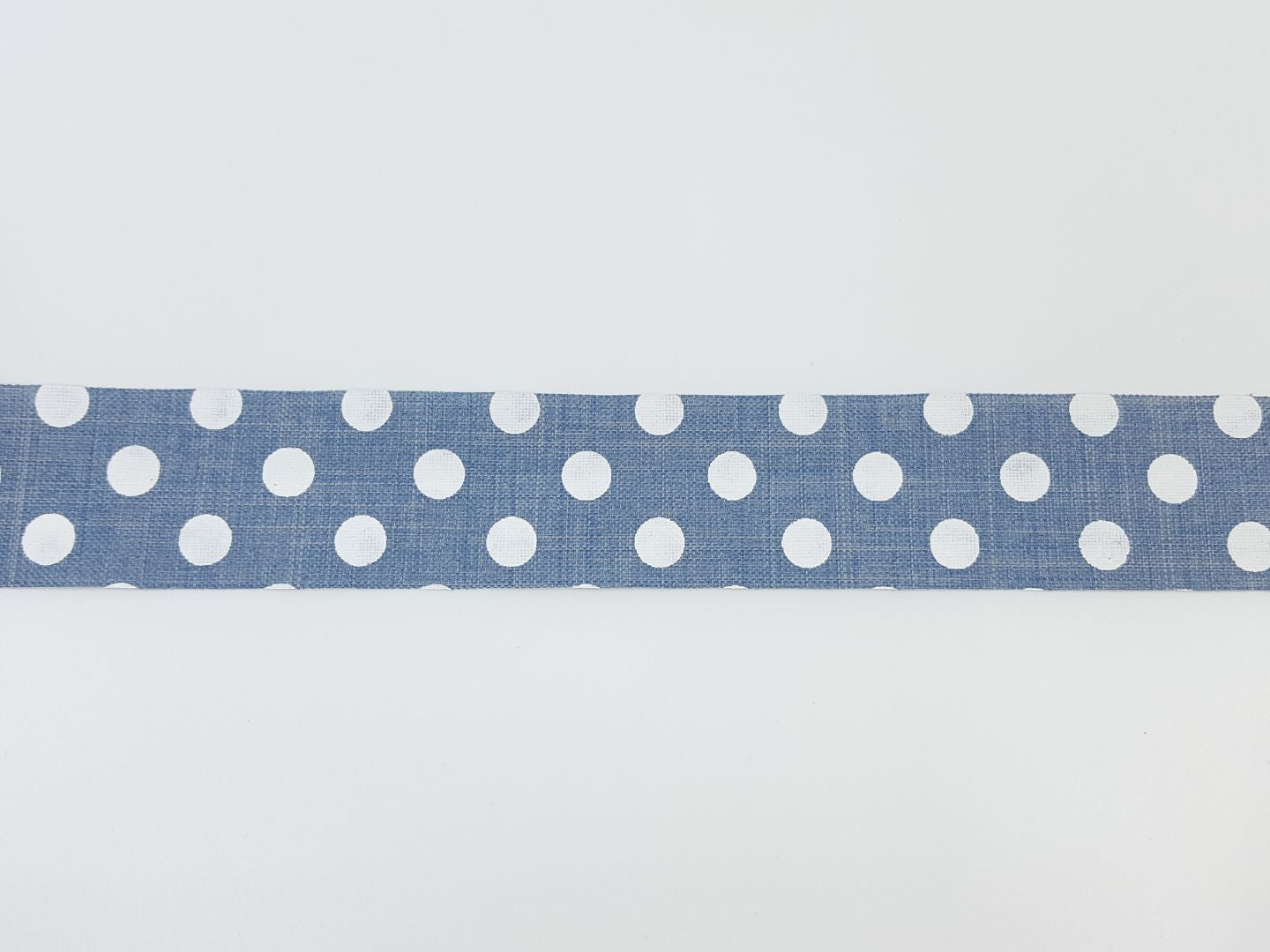 Webband Hugo stahlblau/weiss