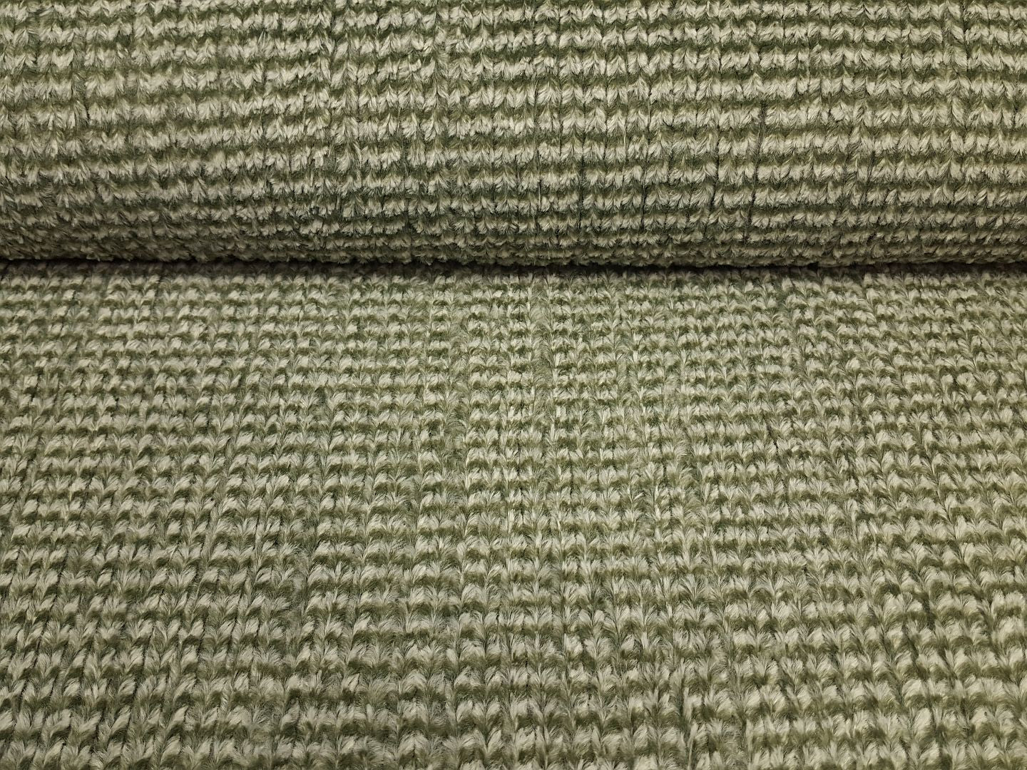 Webpelz olive/ecru