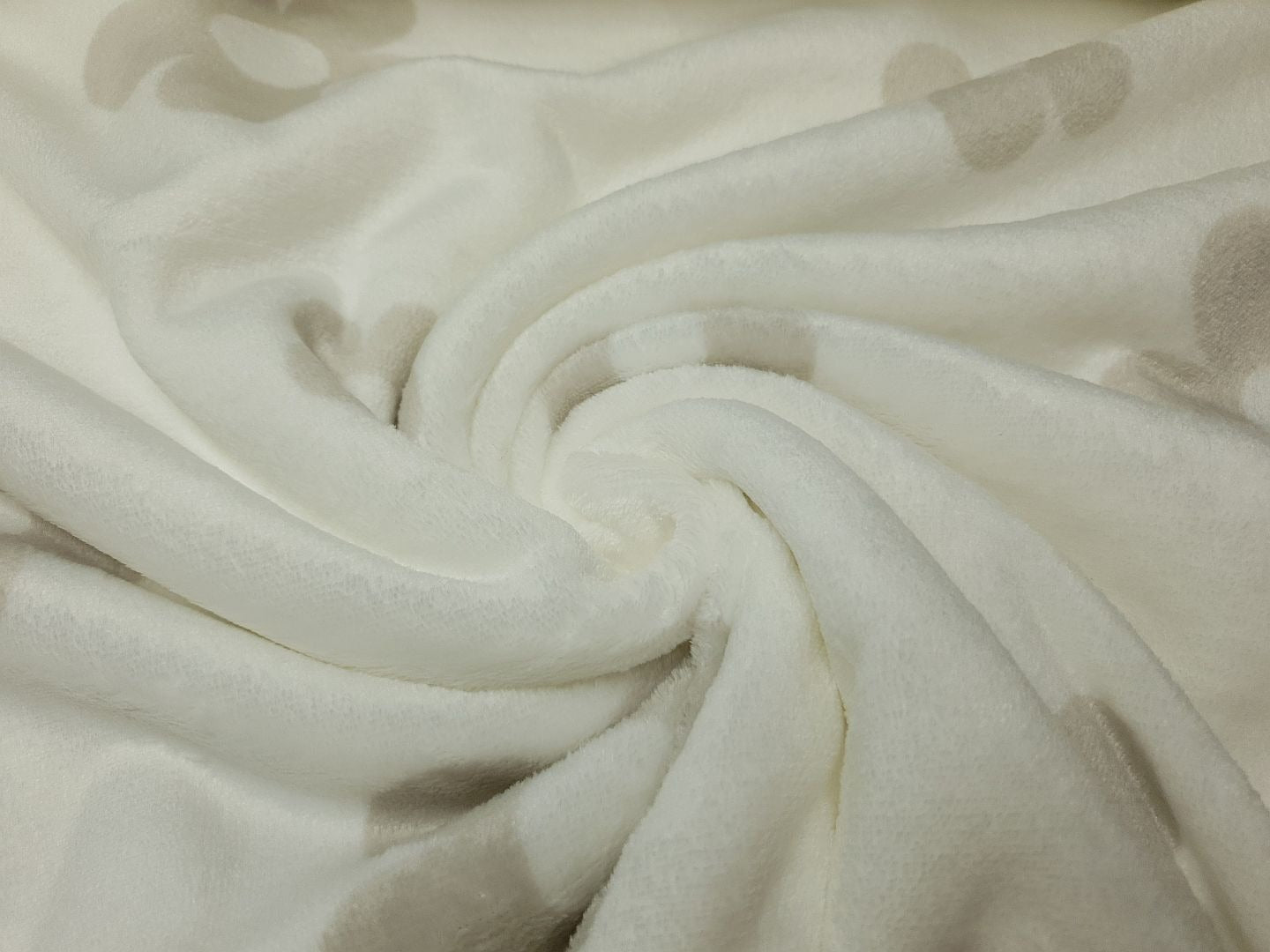 Wellnessfleece Flowers offwhite/sand