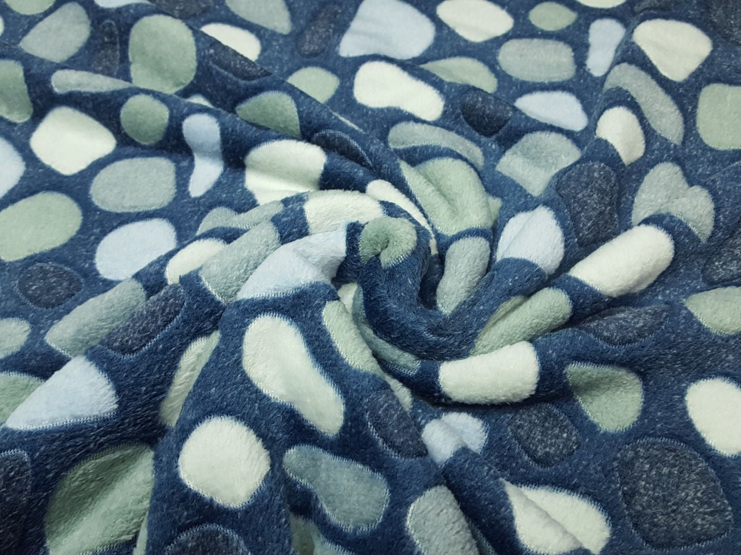 Wellnessfleece Pepples navy/dustymint