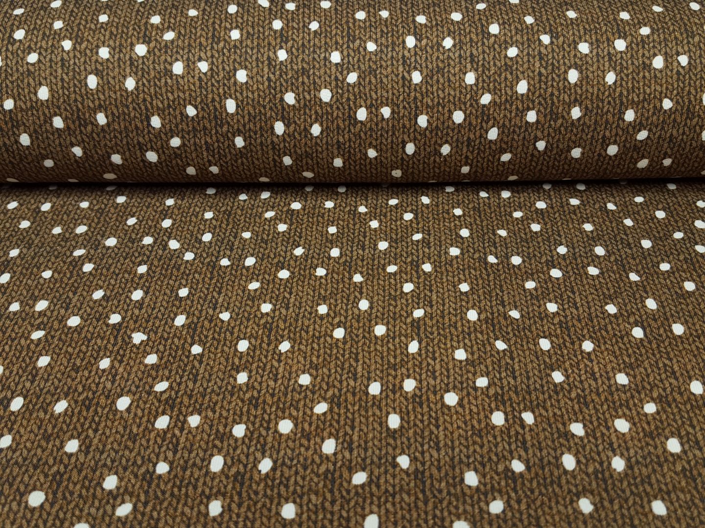 Wood Knit braun/weiss