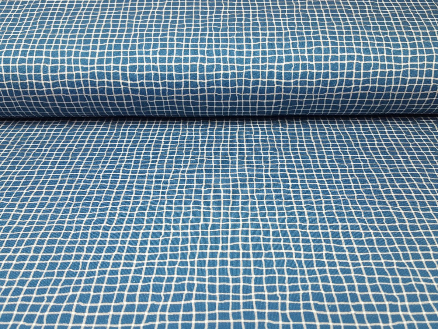 Wood Plaid blau/hellgrau