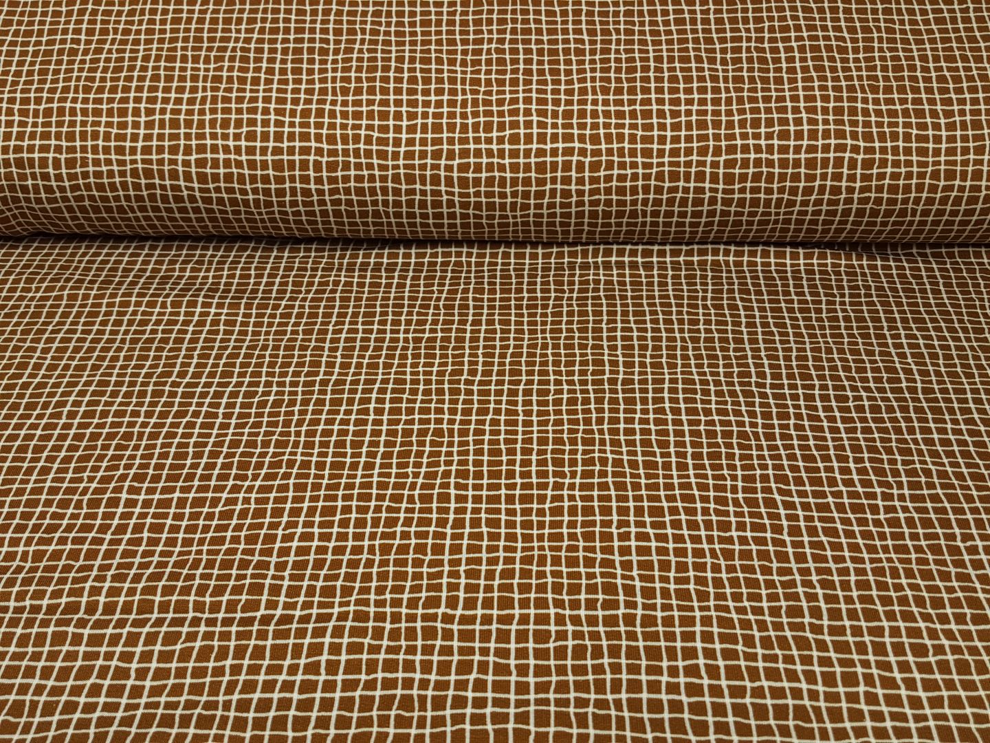 Wood Plaid fuchsbraun/ offwhite