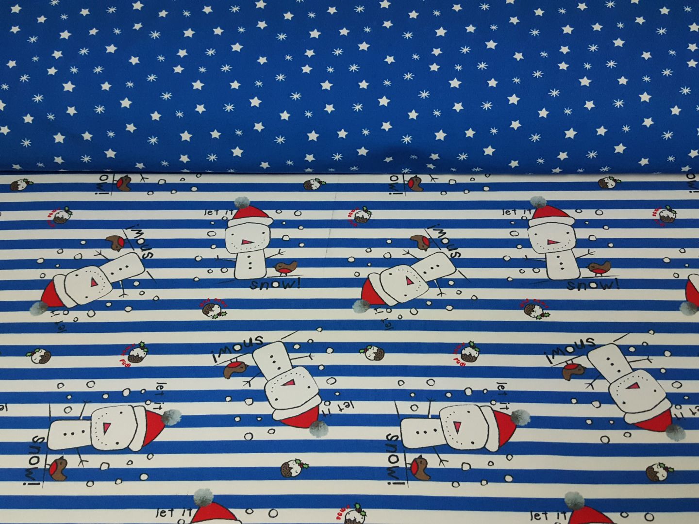 X-Mas Trio Panel blau-weiss-rot