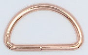 Halbrund-Ringe rosegold für 30mm Gurtband