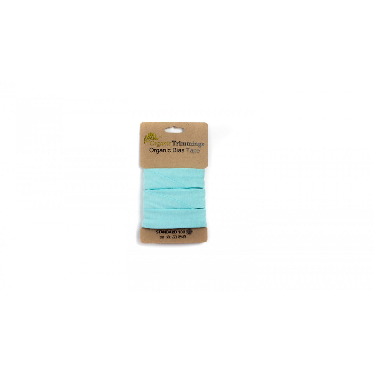 Bio-Baumwolljersey Schrägband aqua