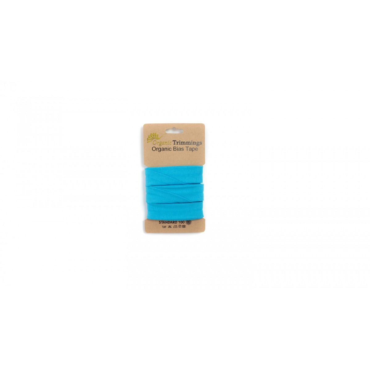 Bio-Baumwolljersey Schrägband türkis