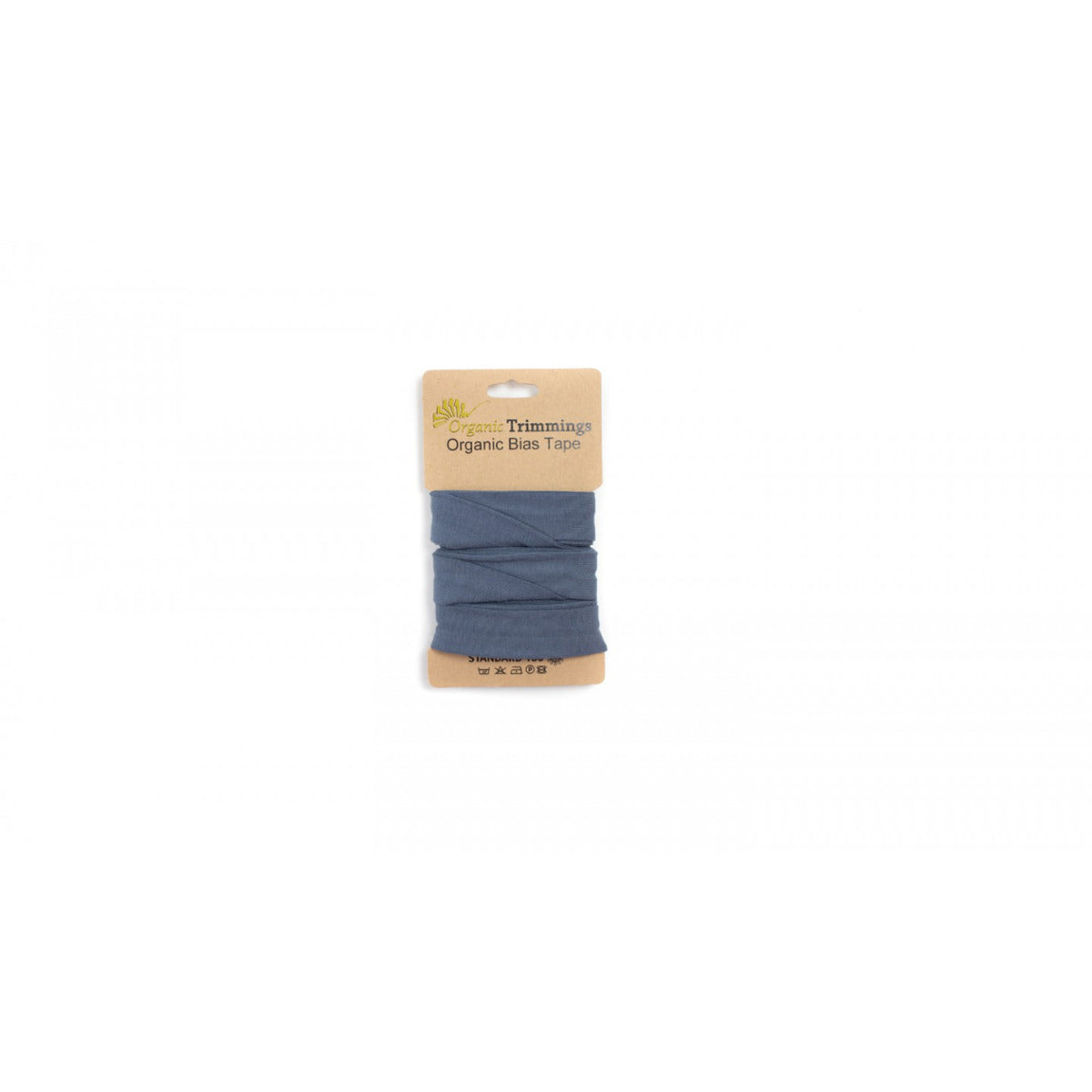 Bio-Baumwolljersey Schrägband graublau