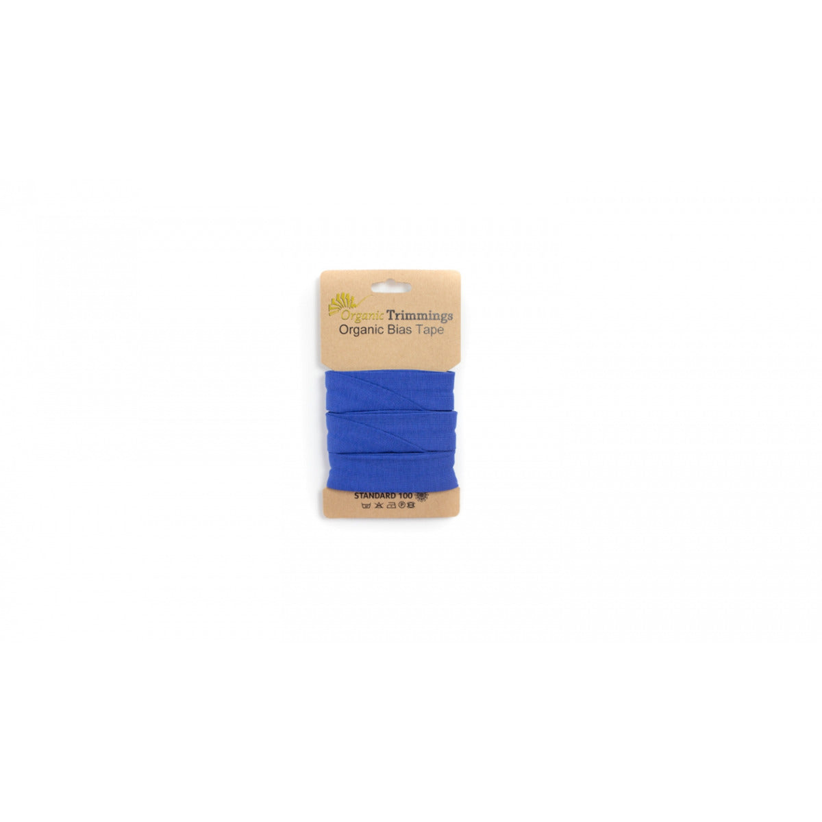 Bio-Baumwolljersey Schrägband royal