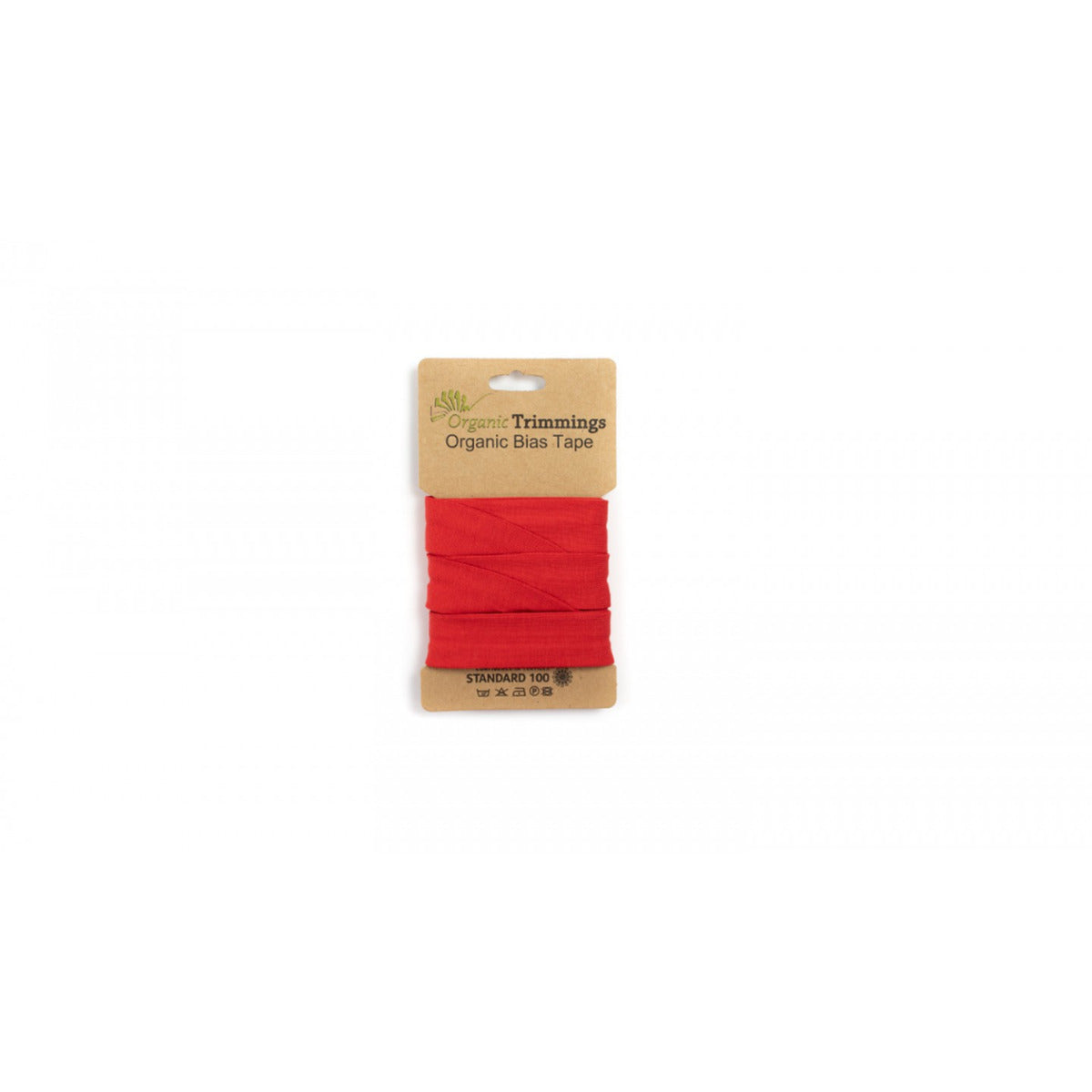 Bio-Baumwolljersey Schrägband rot