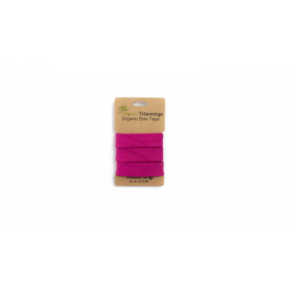 Bio-Baumwolljersey Schrägband fuchsia