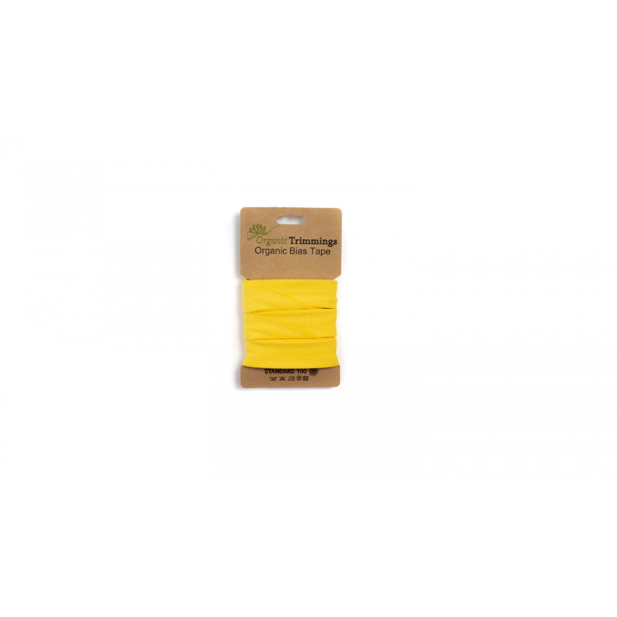 Bio-Baumwolljersey Schrägband gelb