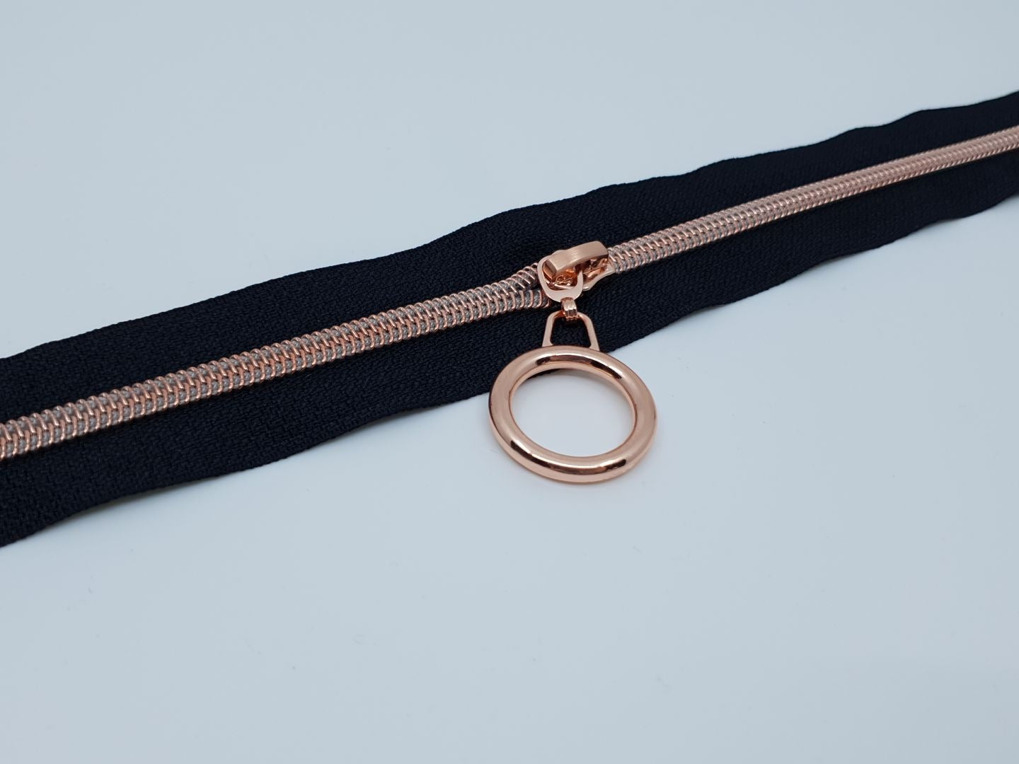 Zipper mit Ring Gr. 6.5mm rosegold