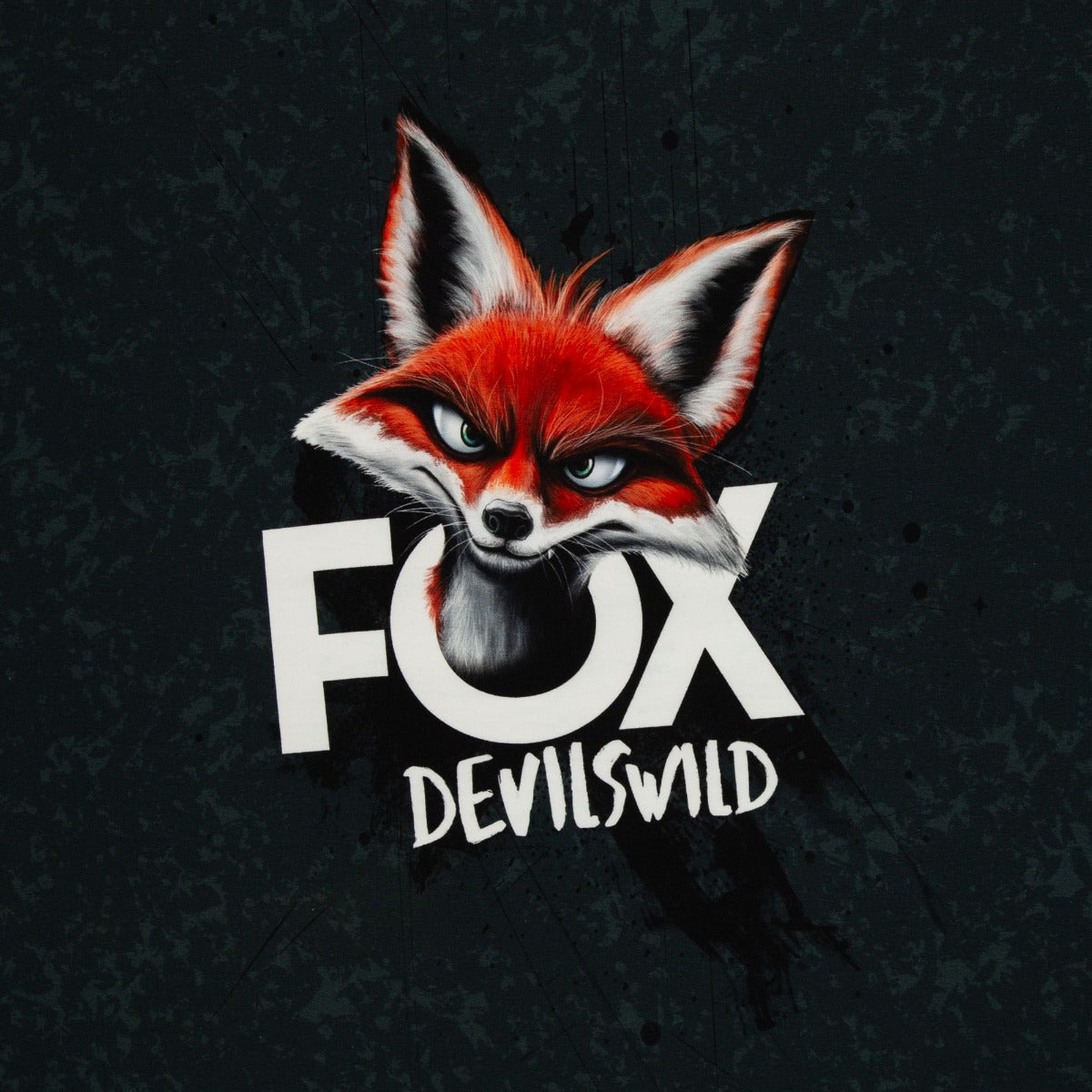Panel Fox Devils Wild by Thorsten Berger orange/tannengrün