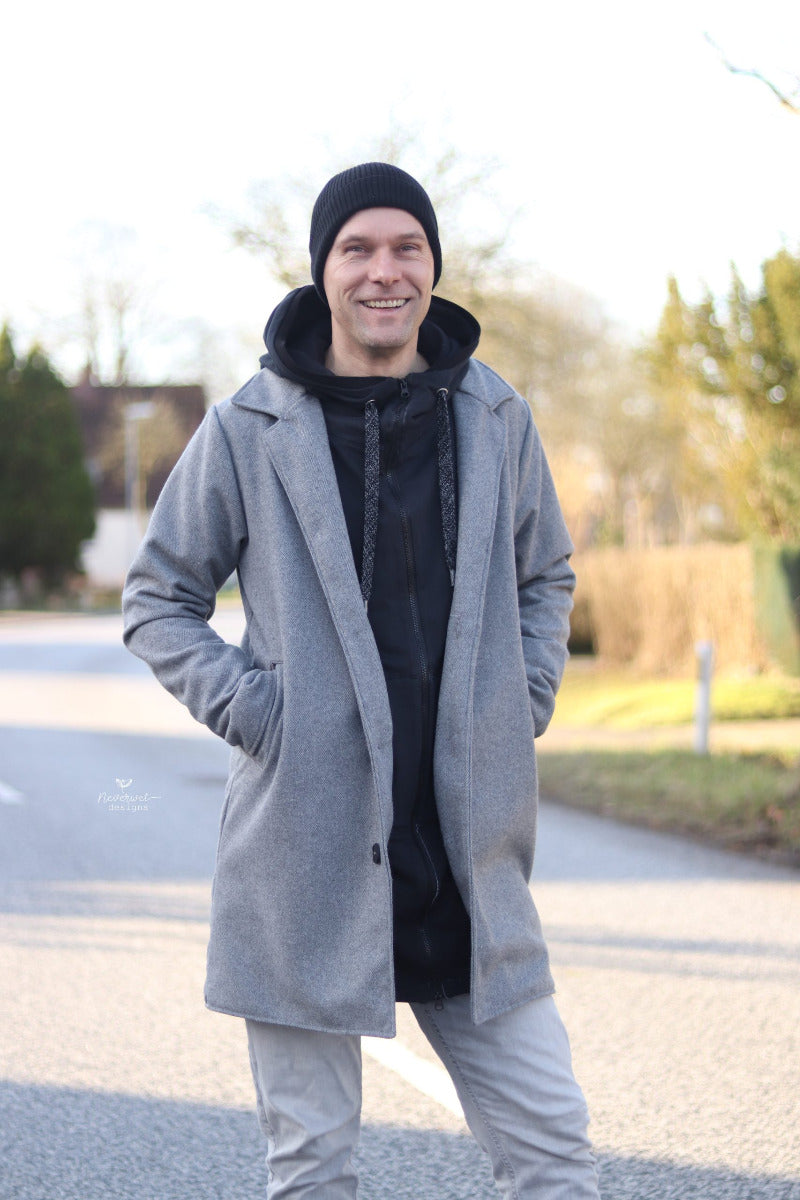 Papierschnittmuster Mantel Mika Herren von Fadenkäfer