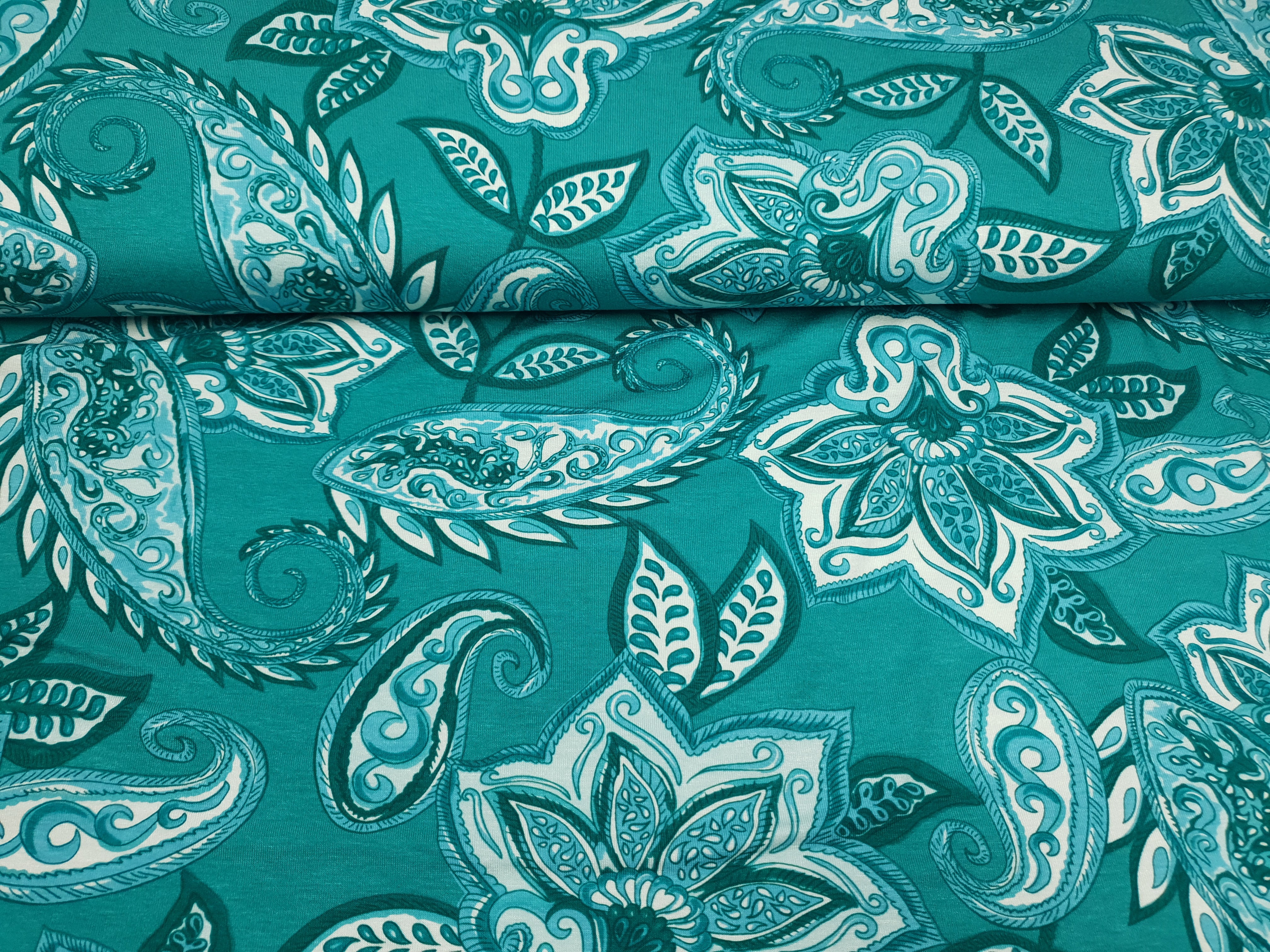 Paisley petrol/offwhite