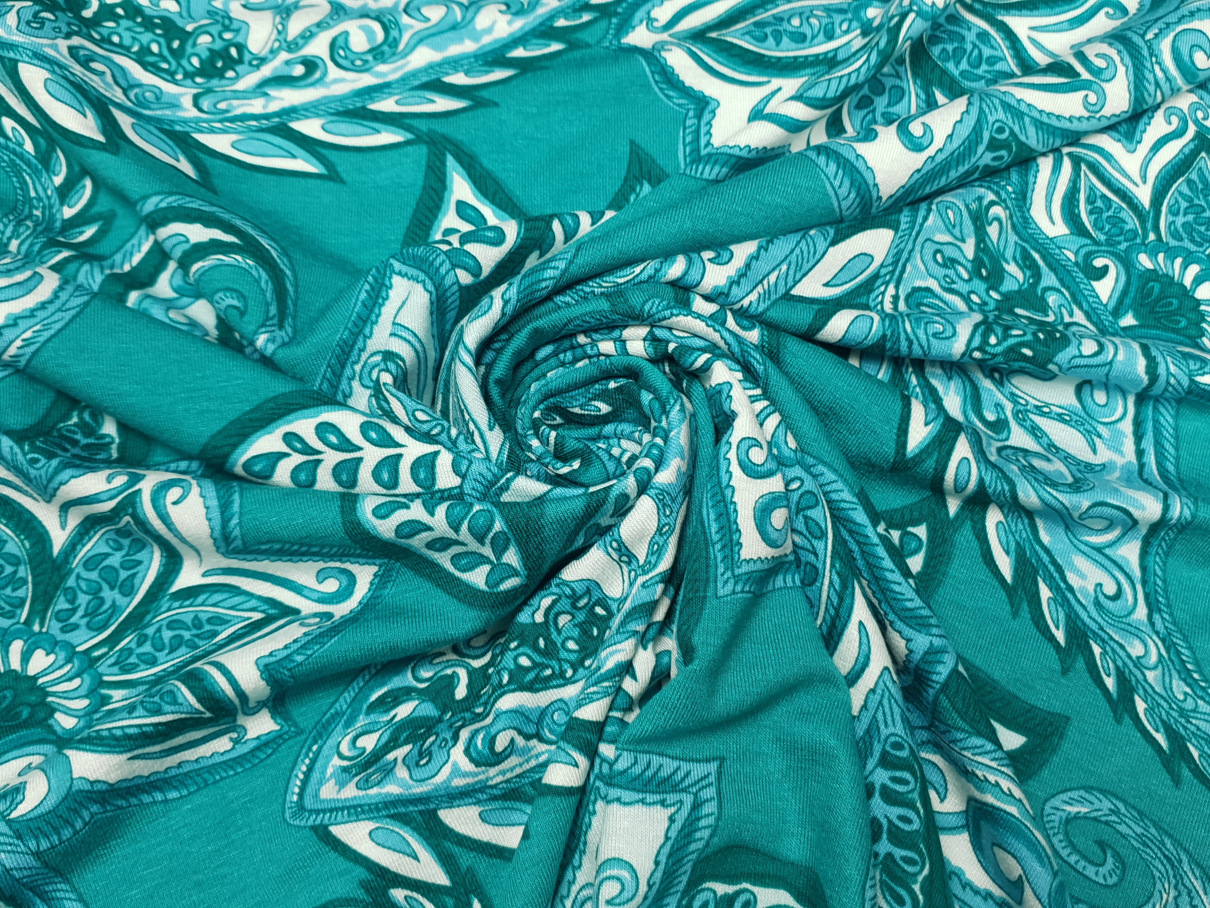 Paisley petrol/offwhite