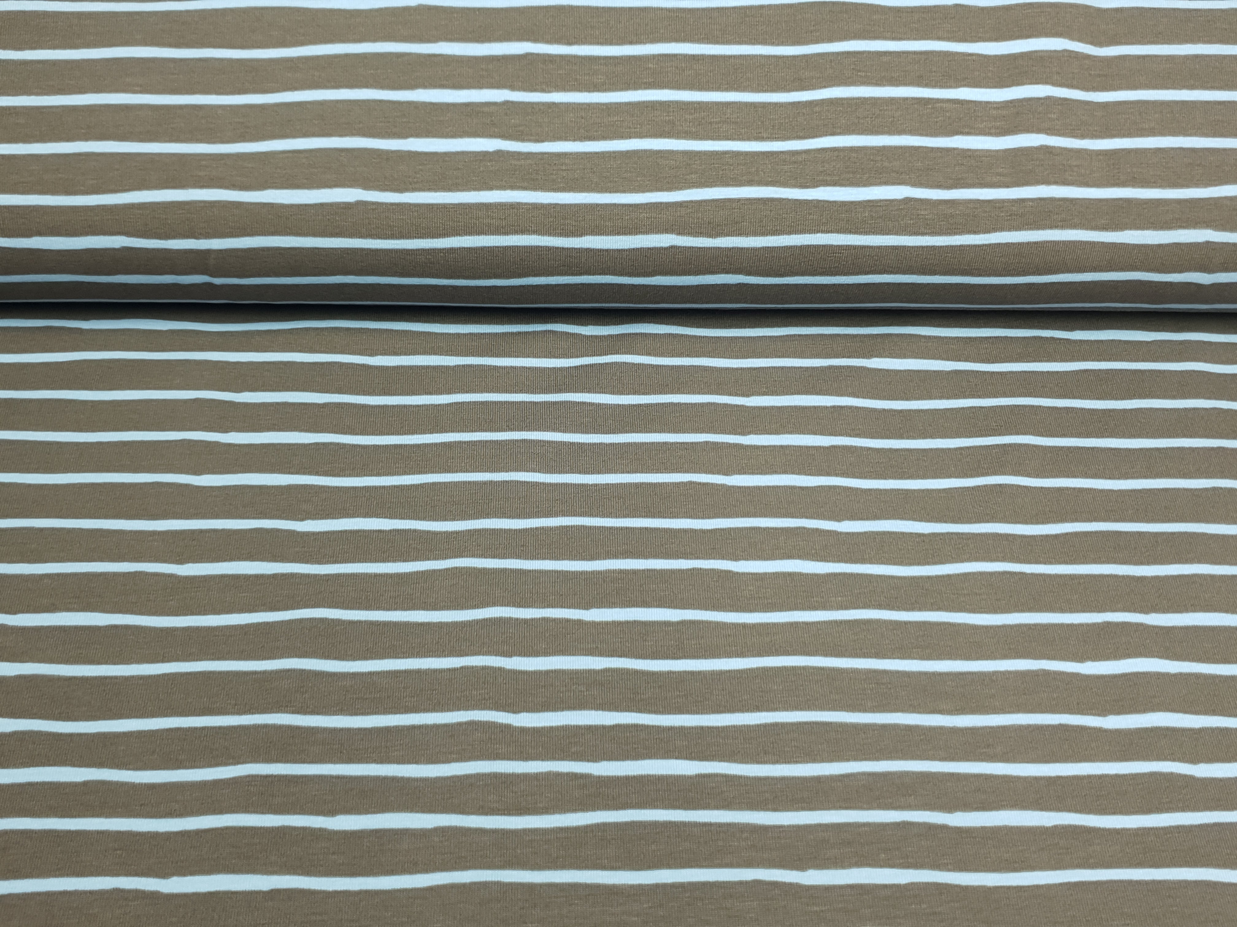 Stripes taupe/hellblau