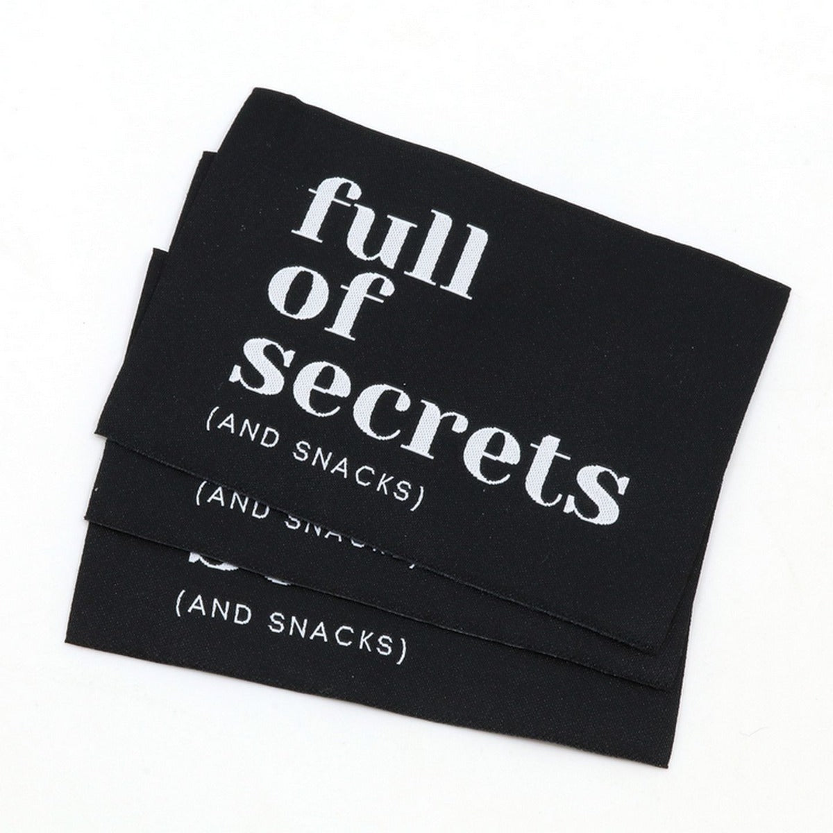 2er Set Webetikett XL - full of secrets