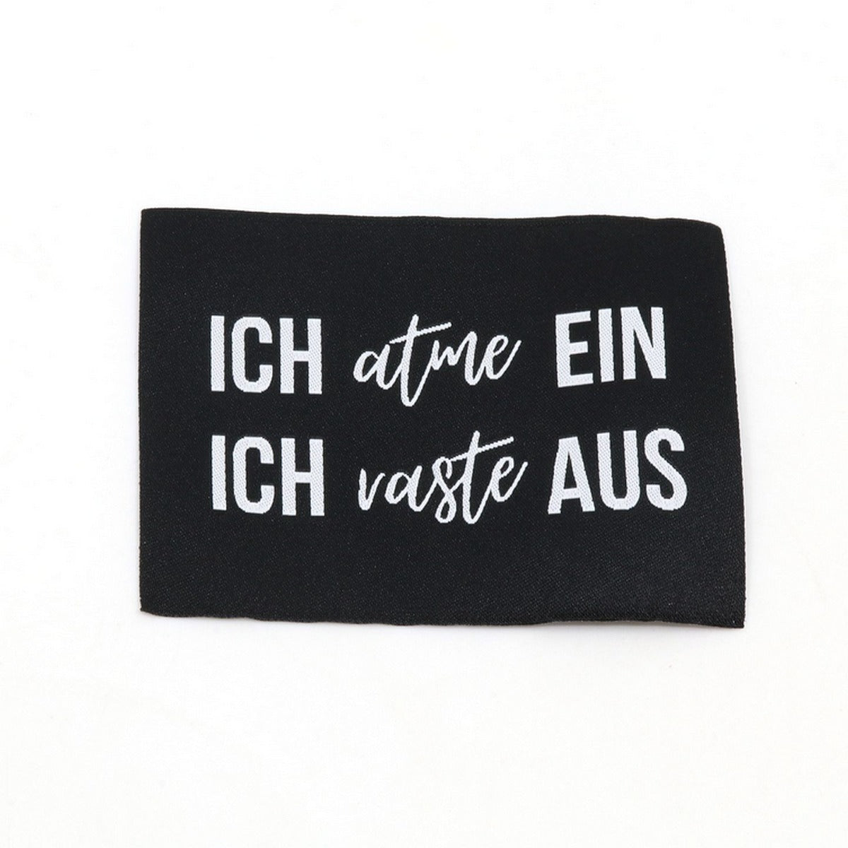 2er Set Webetikett XL - Ich atme ein