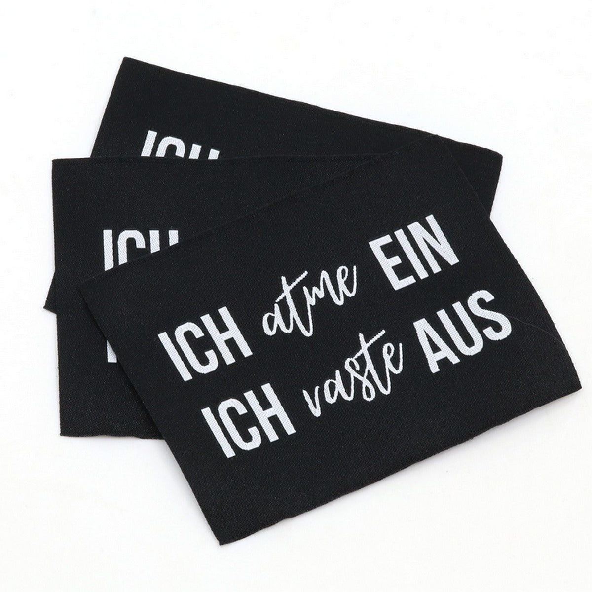2er Set Webetikett XL - Ich atme ein