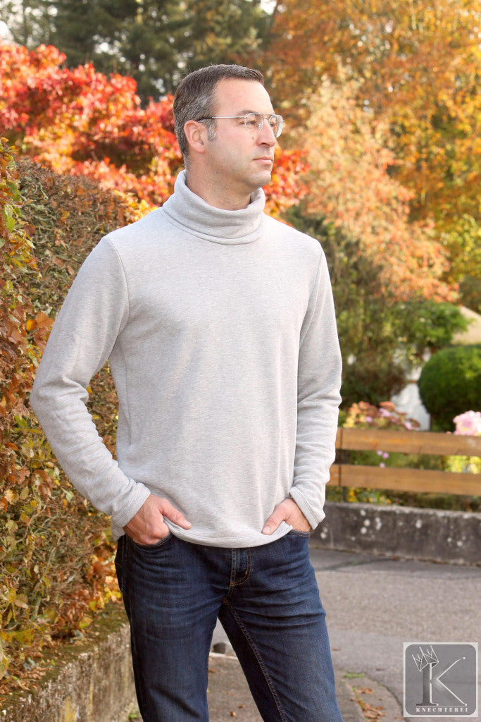 Papierschnittmuster Rollkragen Pullover Herren von Fadenkäfer