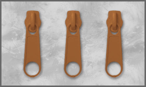 Zipper Gr. 3 orangebraun