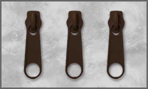 Zipper Gr. 3 dunkelbraun