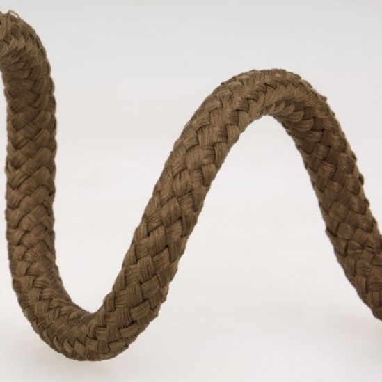 8mm Kordel rund-geflochten, braun