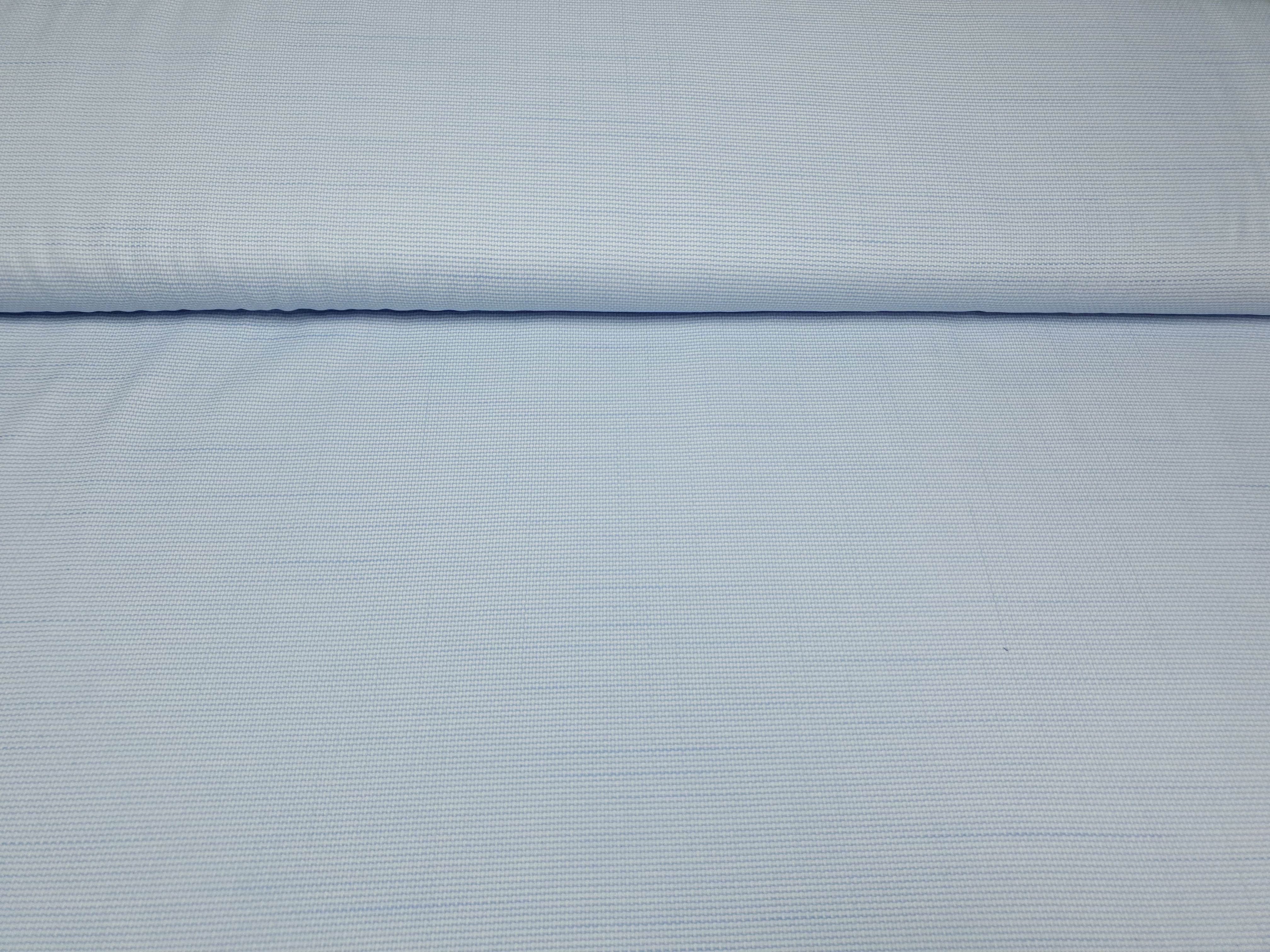 Baumwollwebware Massimo hellblau/offwhite