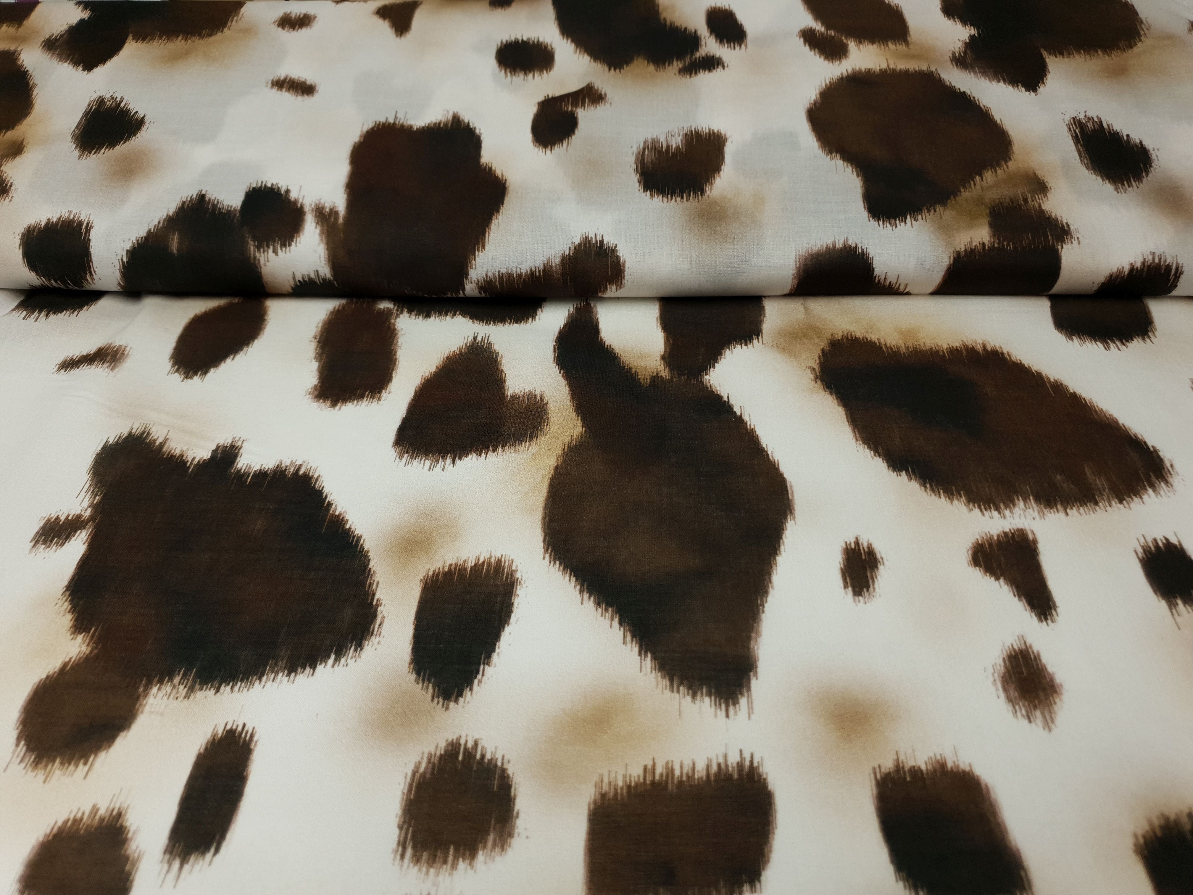 Baumwollwebware offwhite/dunkelbraun/beige