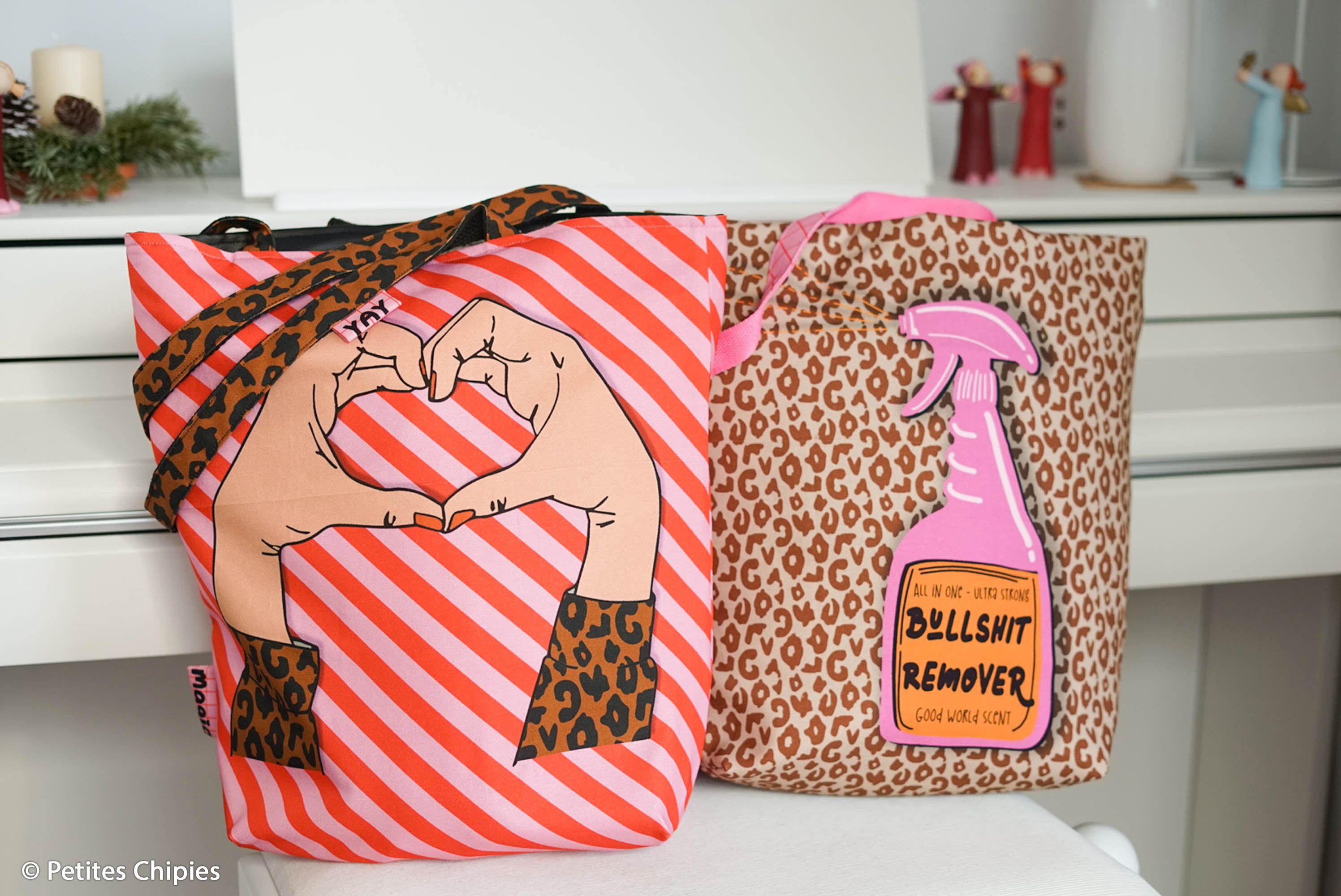 Cherry Picking Bag Panel beige/pink/rot