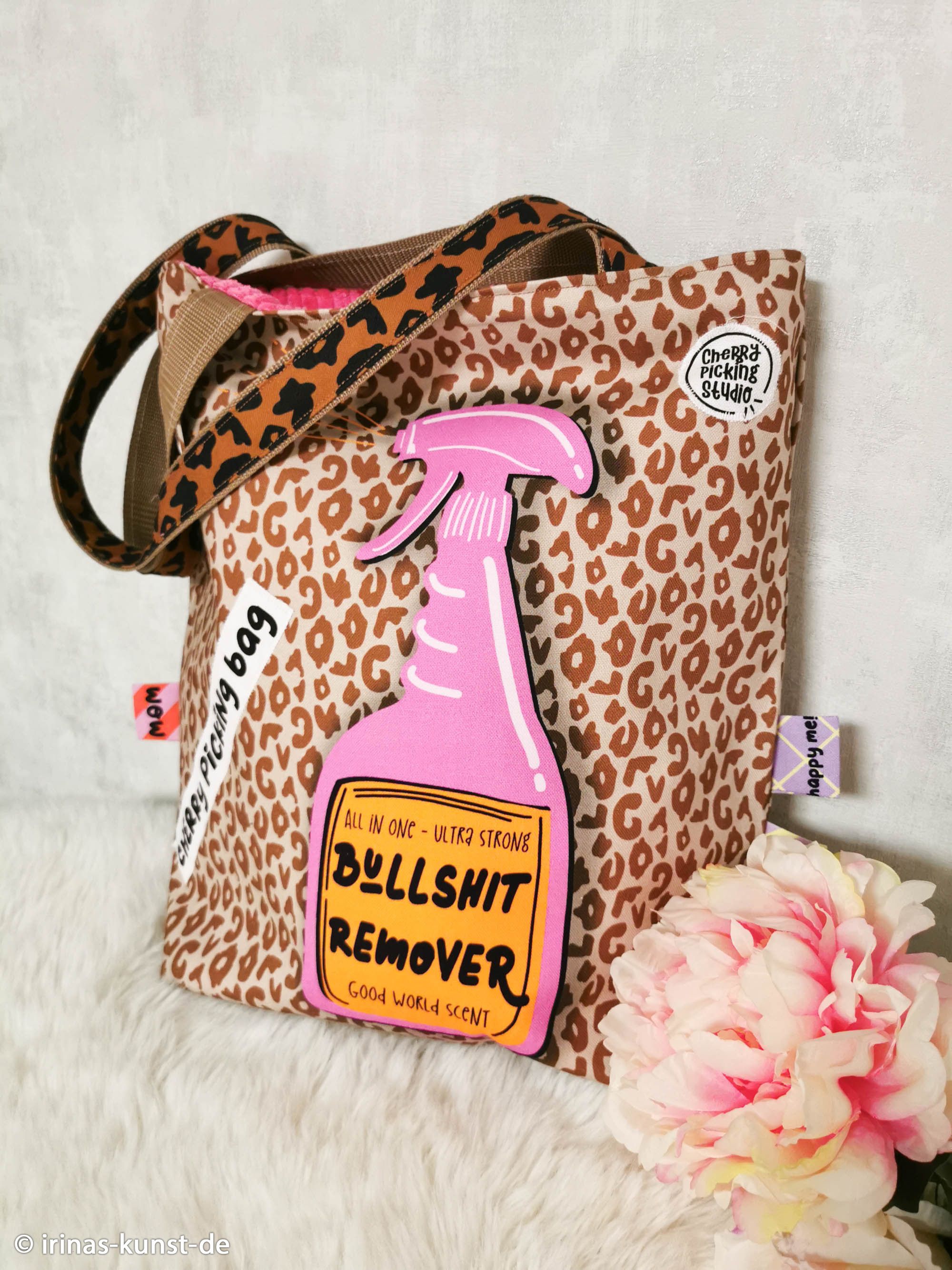 Cherry Picking Bag Panel beige/pink/rot