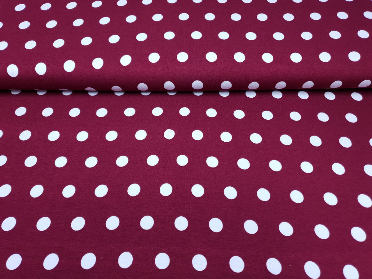 Dots weinrot/offwhite