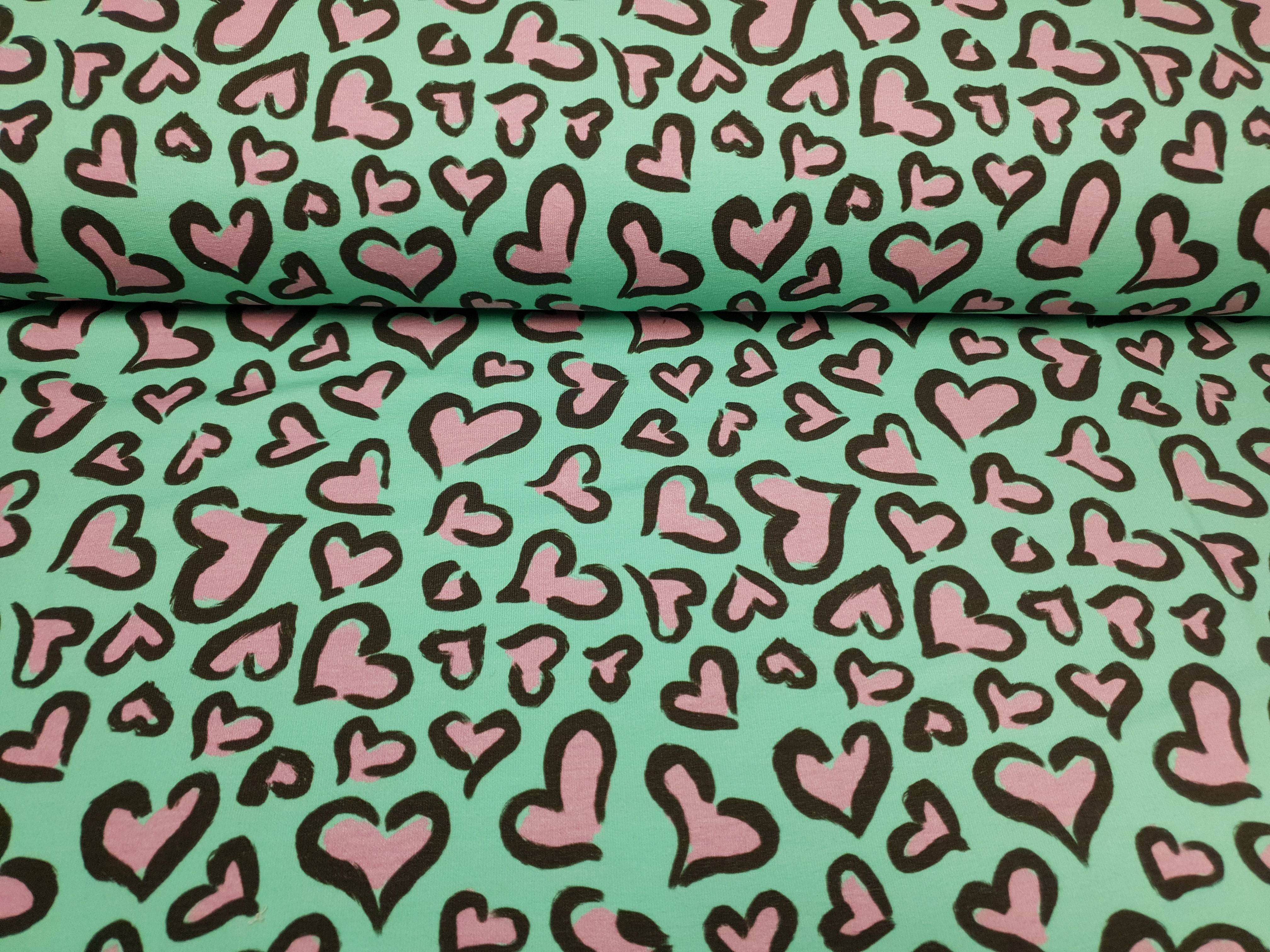 Hearts by Christiane Zielinski aqua/dunkelbraun/rosa