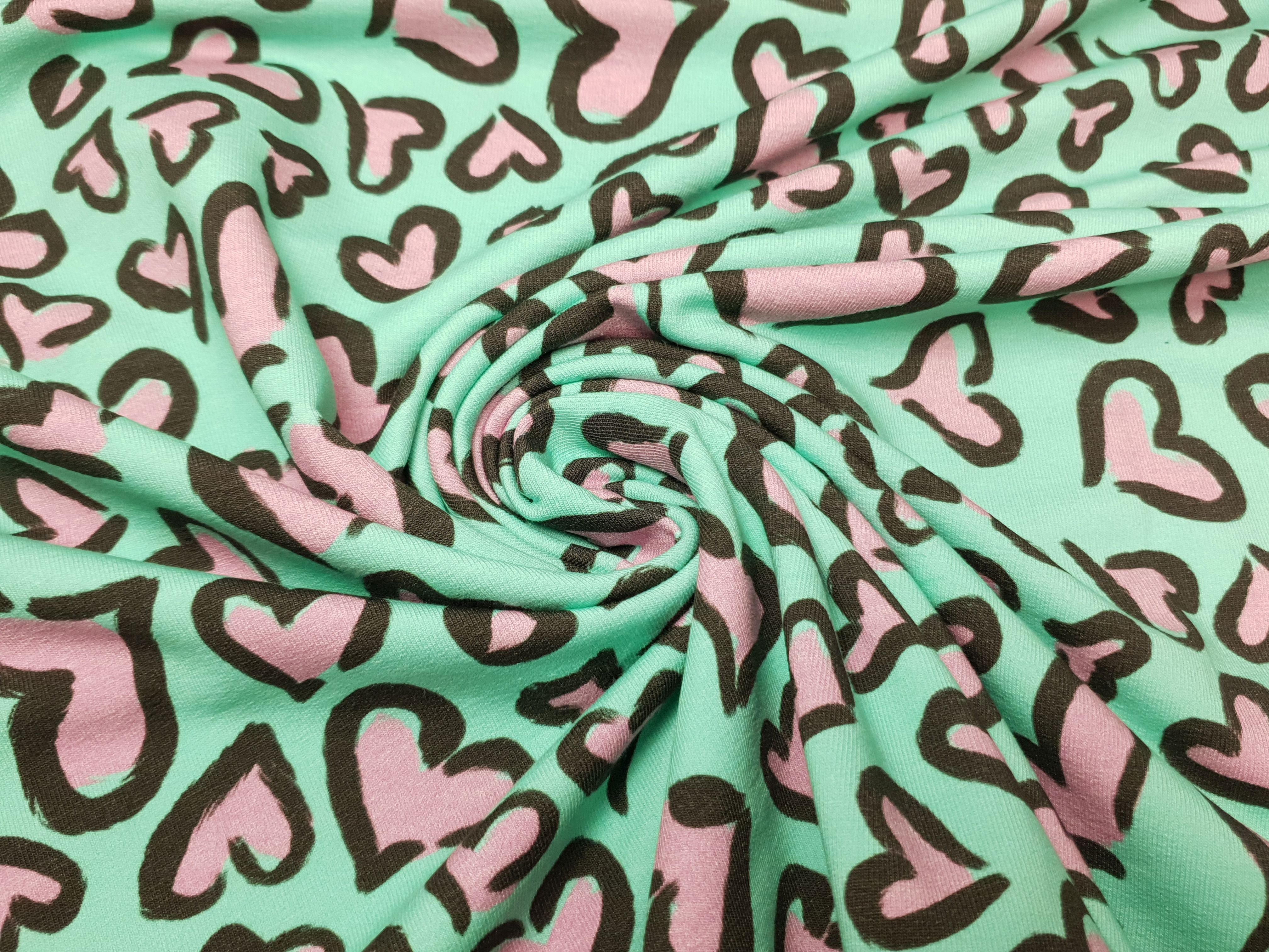 Hearts by Christiane Zielinski aqua/dunkelbraun/rosa