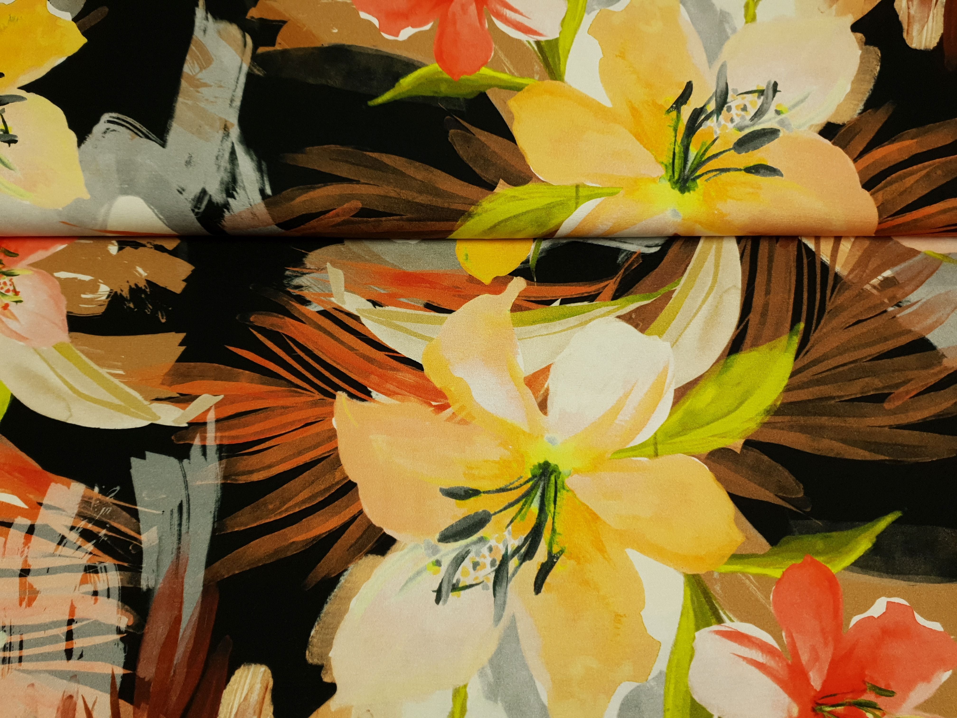 Hibiscus schwarz/schlamm/rost/orange/hellgrün