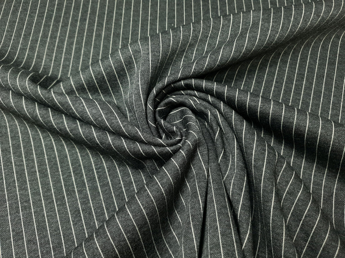 Jacquard Stripe grau melange/sand