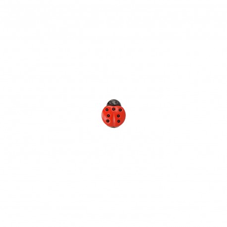Kunststoffknöpfe Ladybug 15mm rot/schwarz