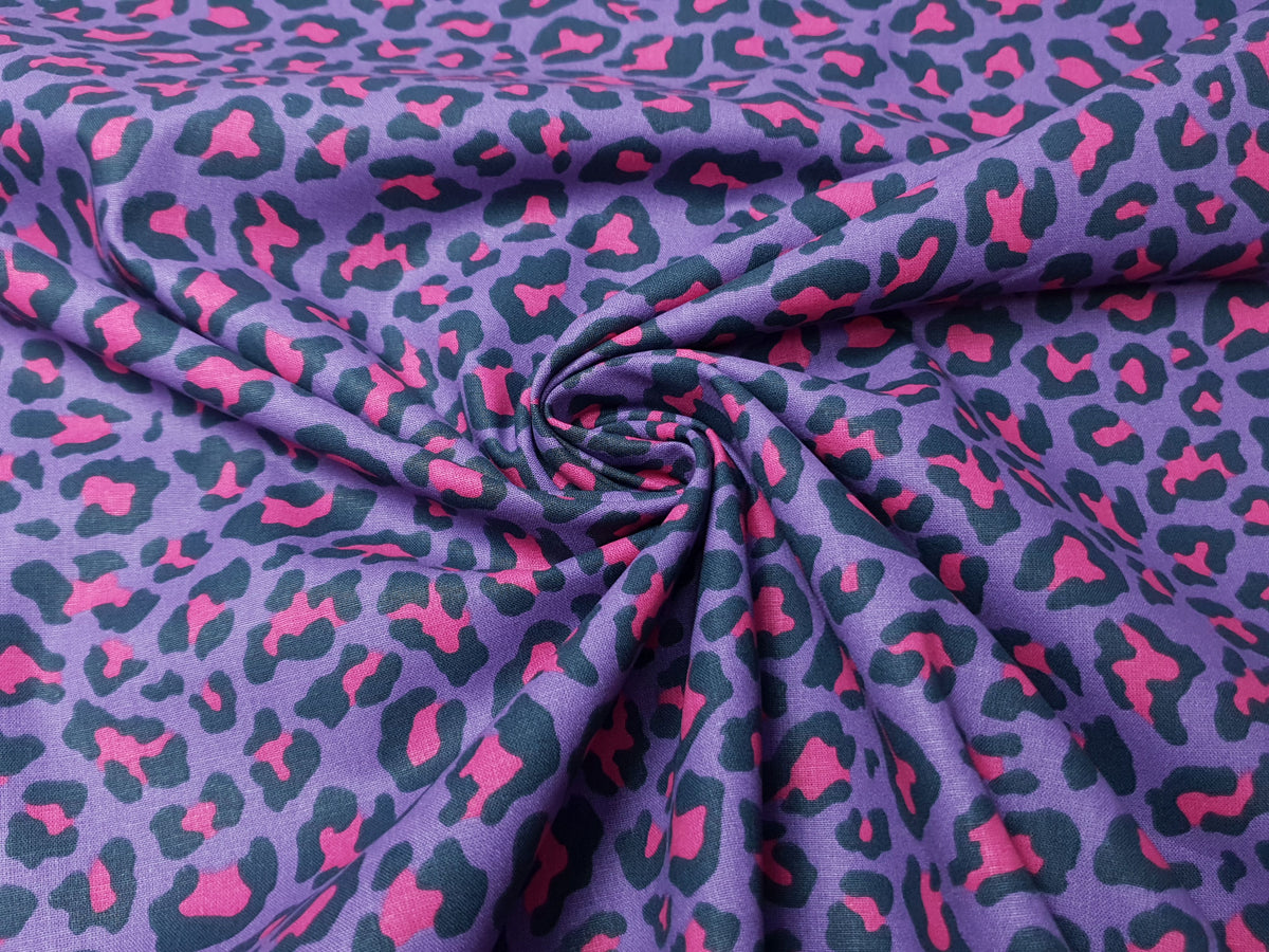 Leopard violett/schwarz/pink
