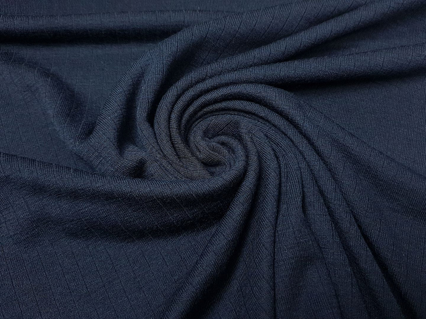 Merino-Silk Rippstrick dunkelblau