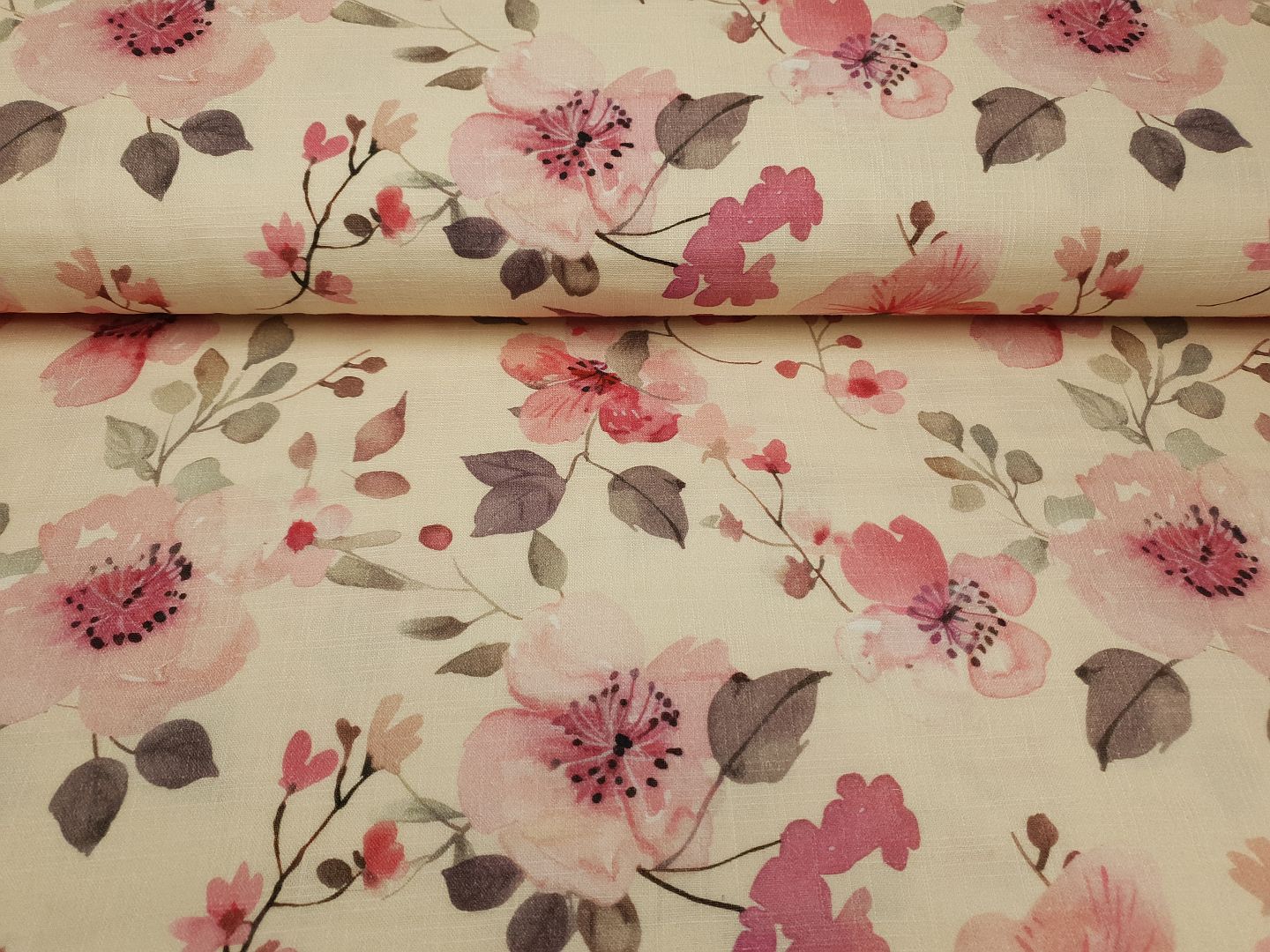 Muslin-Double Gaze Haren beige/rosa/mauve
