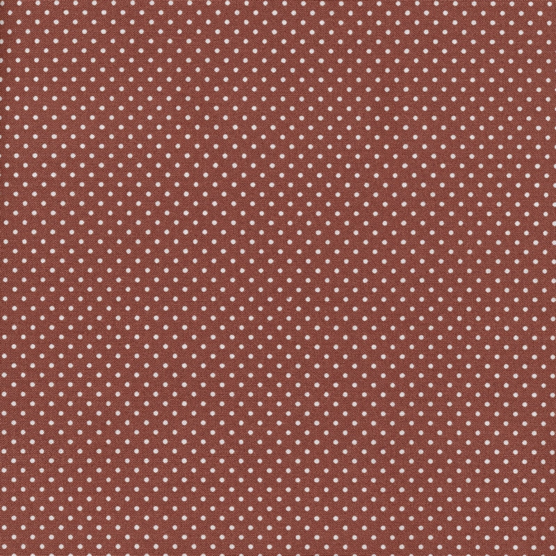 Au Maison Wachstuch Oilcloth Dots-Paprika/Burned Rose
